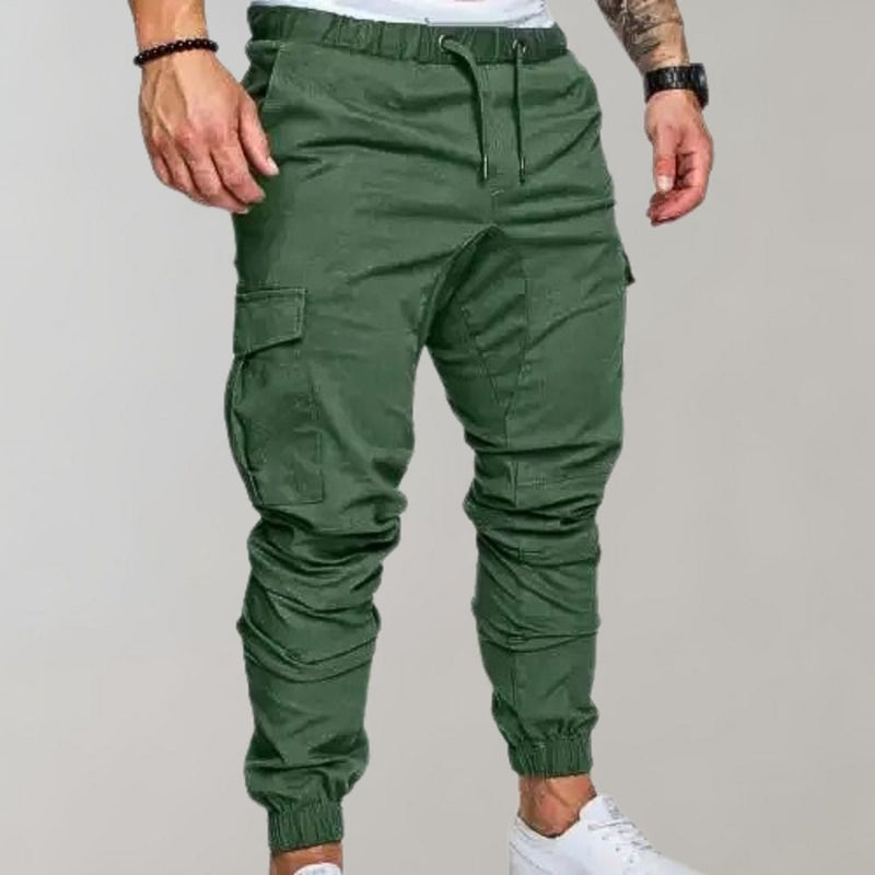 Comfortable Men's Cargo Pants - Elias-Green-M-State of Style