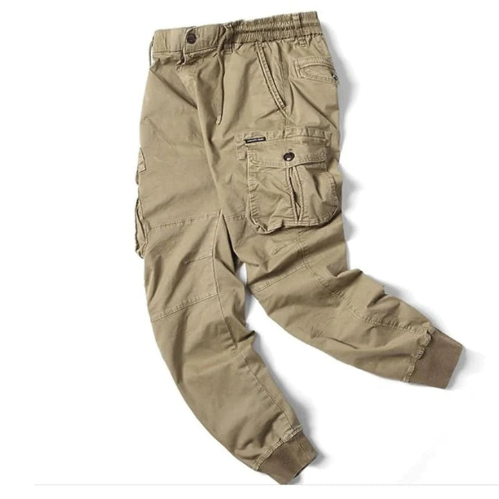 Comfortable Men's Cargo Trousers - Hunter-Beige-29-State of Style