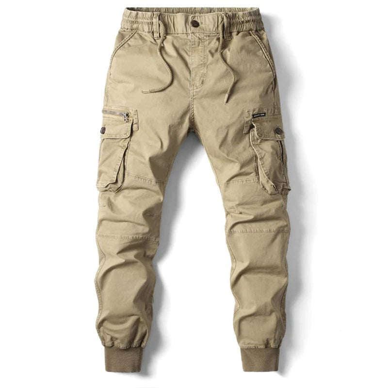 Comfortable Men's Cargo Trousers - Hunter-Beige-29-State of Style