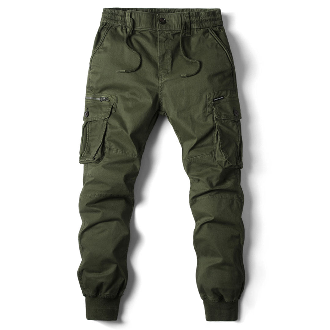 Comfortable Men's Cargo Trousers - Hunter-Green-29-State of Style