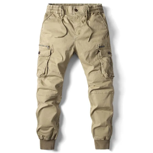 Comfortable Men's Cargo Trousers - Noah-Khaki-29-State of Style