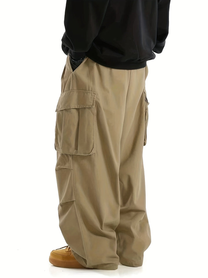 Comfortable Men's Cargo Trousers with Multiple Pockets - Daan-Black-S-State of Style