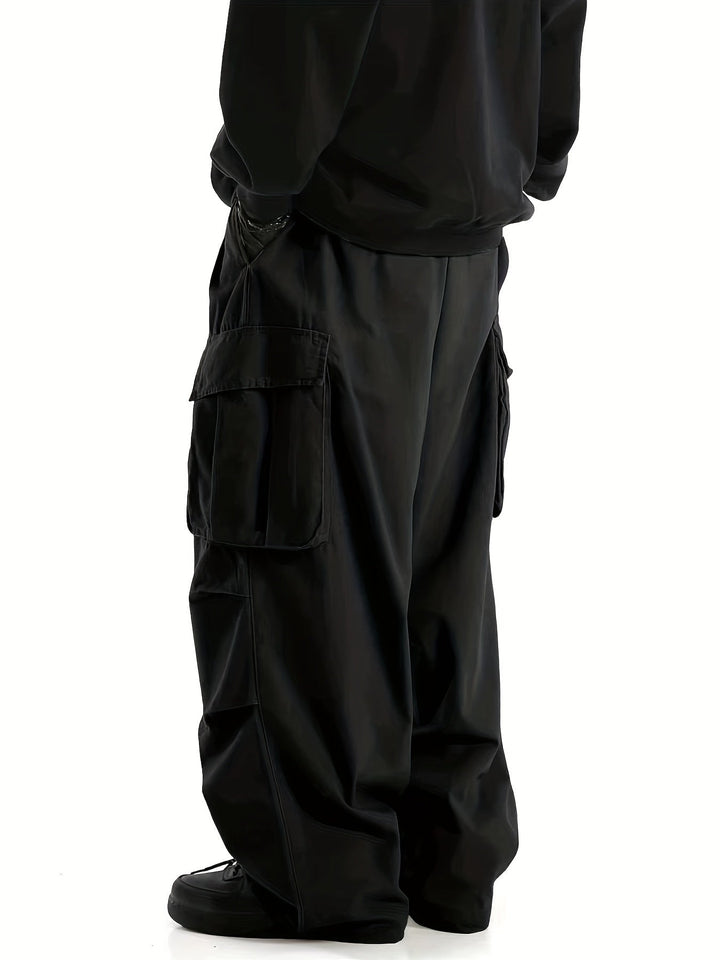 Comfortable Men's Cargo Trousers with Multiple Pockets - Daan-Black-S-State of Style