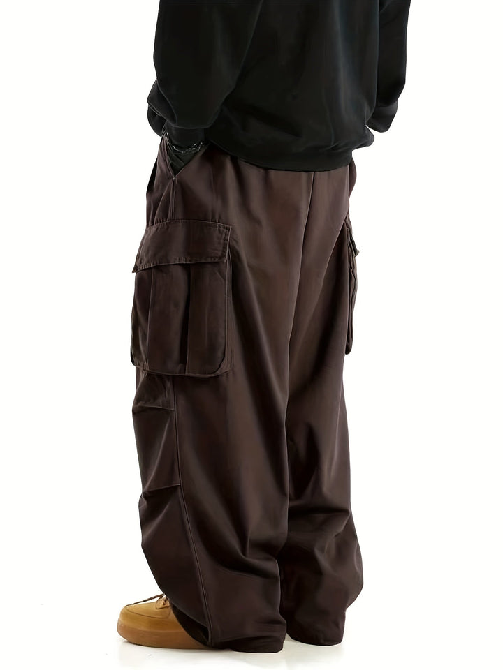Comfortable Men's Cargo Trousers with Multiple Pockets - Daan-Brown-S-State of Style