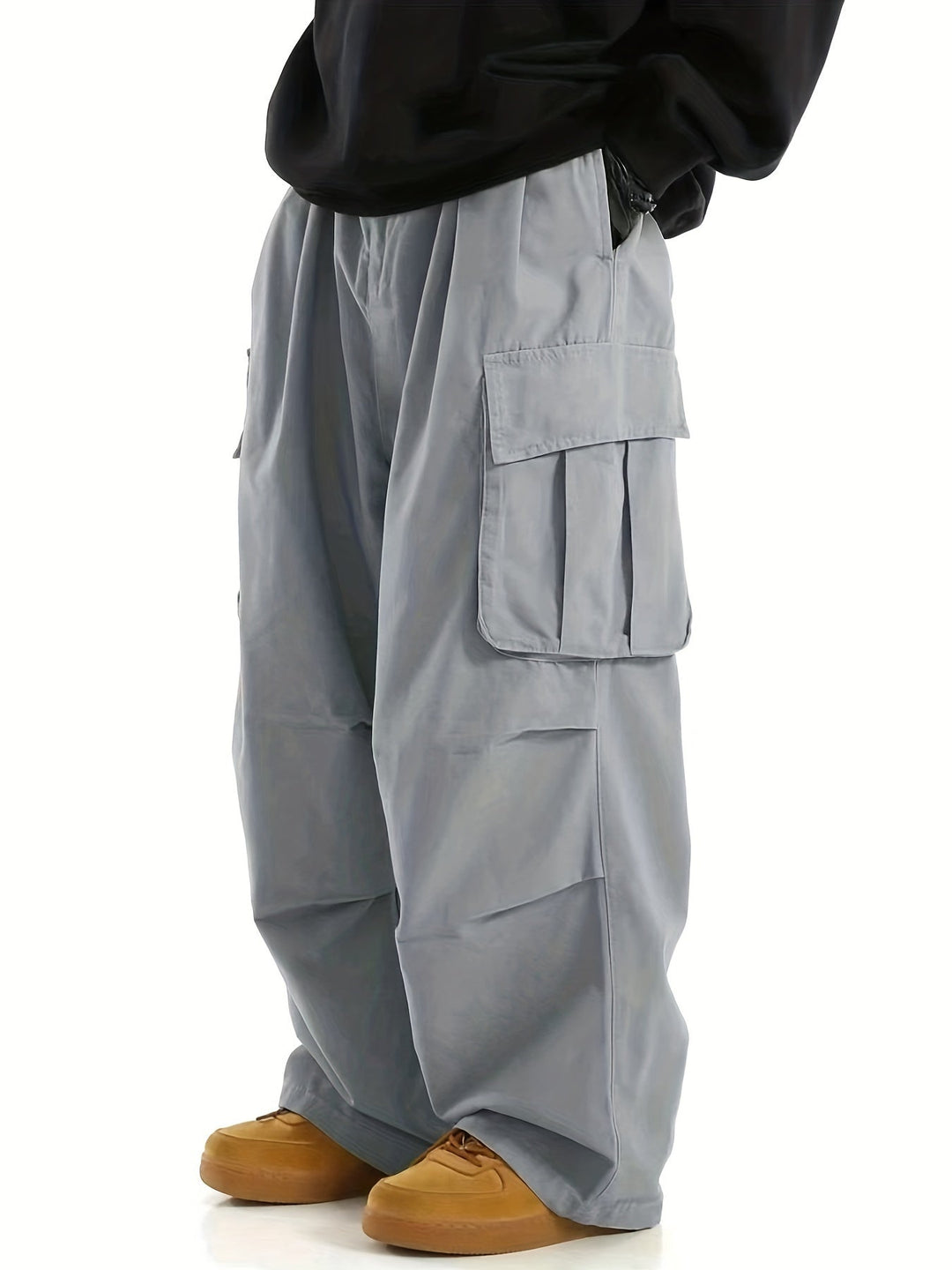 Comfortable Men's Cargo Trousers with Multiple Pockets - Daan-Grey-S-State of Style