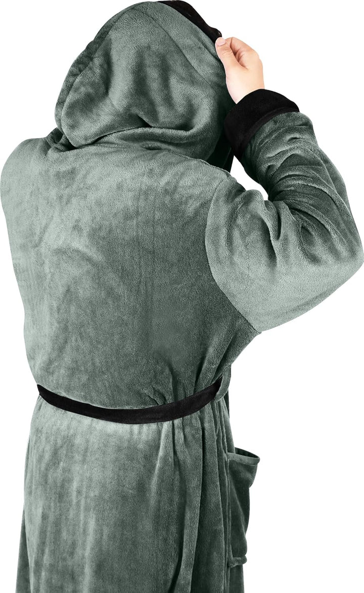 Comfortable Men's Fleece Bathrobe - Harry-Black-S/M-State of Style