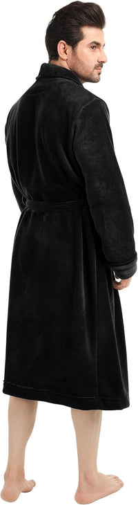Comfortable Men's Fleece Bathrobe - Harry-Black-S/M-State of Style