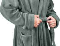 Comfortable Men's Fleece Bathrobe - Harry-Black-S/M-State of Style