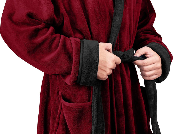 Comfortable Men's Fleece Bathrobe - Harry-Black-S/M-State of Style