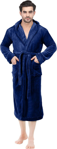 Comfortable Men's Fleece Bathrobe - Harry-Black-S/M-State of Style