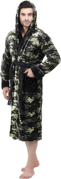 Comfortable Men's Fleece Bathrobe - Harry-Camouflage-S/M-State of Style