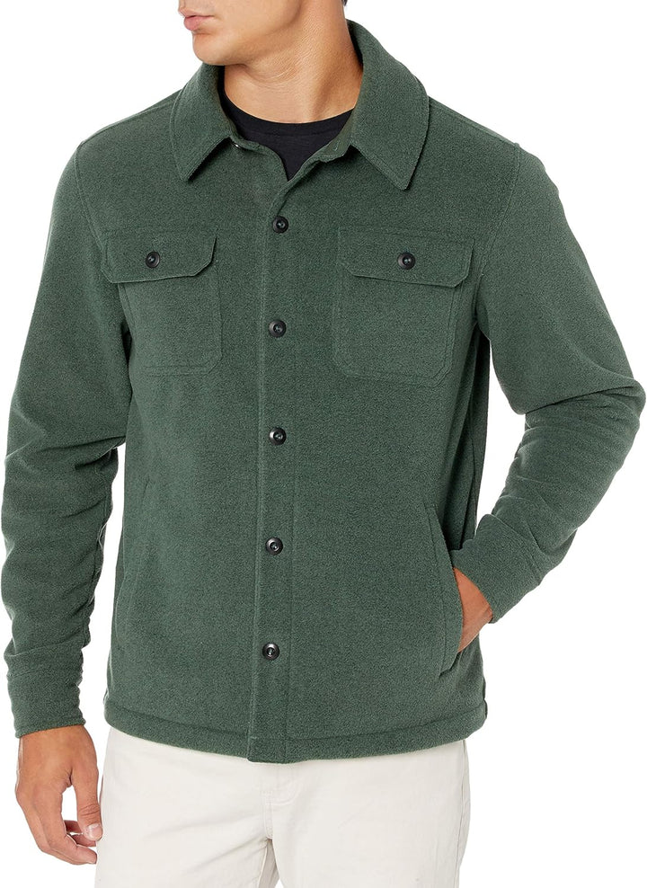 Comfortable Men's Fleece Shirt - Max-Green-S-State of Style