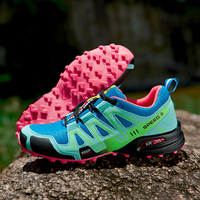 Comfortable Men's Hiking Shoes - Maxim-Blue/Green-7-State of Style