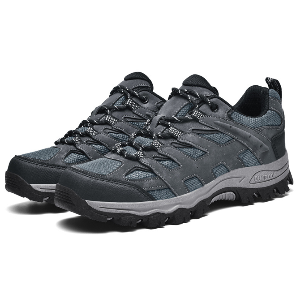 Comfortable Men's Hiking Shoes - TerraTrek-6-Black-State of Style