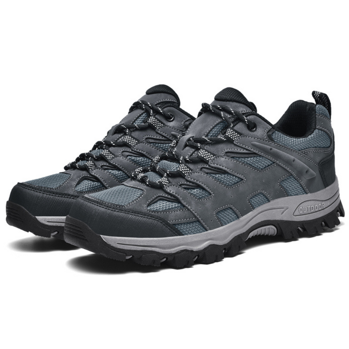 Comfortable Men's Hiking Shoes - TerraTrek-6-Black-State of Style