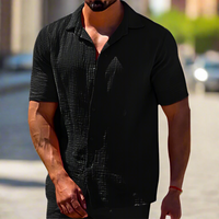 Comfortable Men's Linen Shirt – Lorenzo-Black-M-State of Style