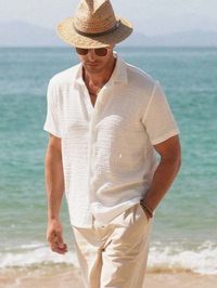 Comfortable Men's Linen Shirt – Lorenzo-White-M-State of Style