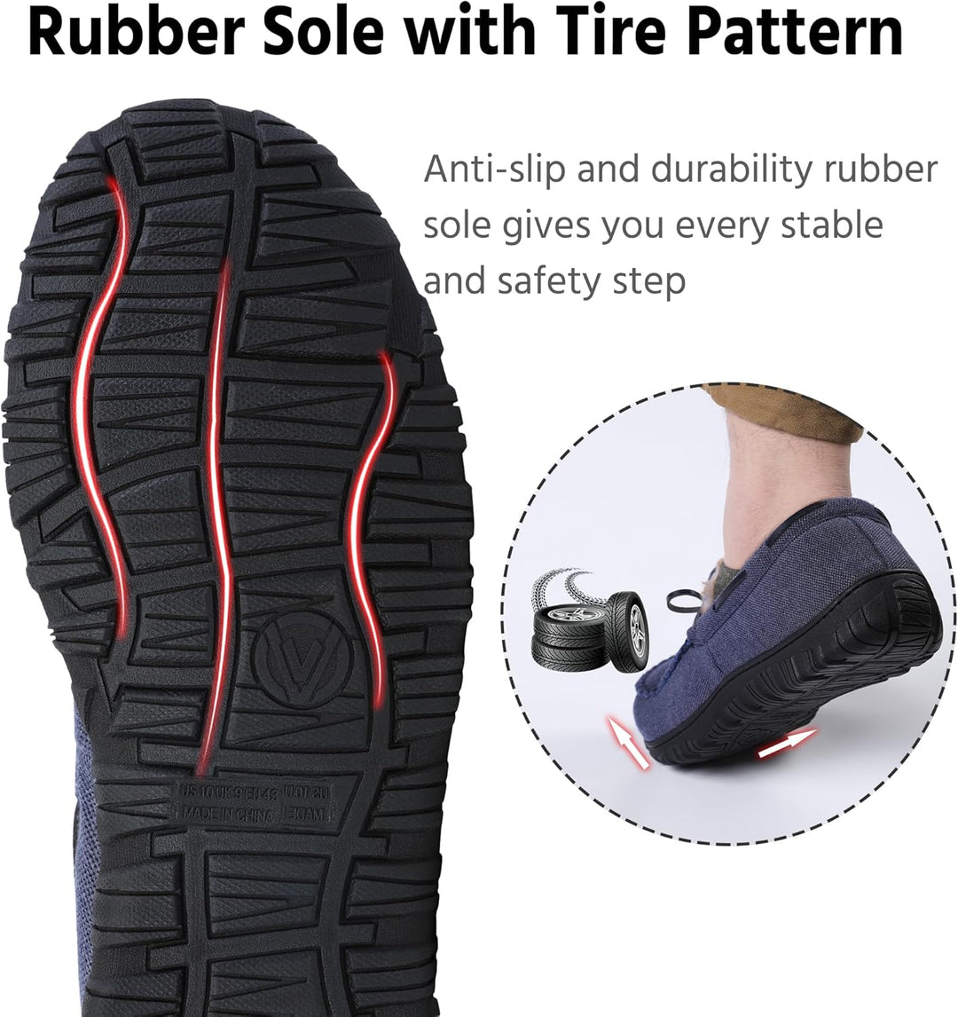 Comfortable Men's Slippers - David-Black (Leather)-8.5-State of Style