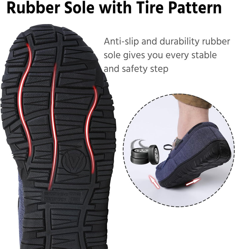 Comfortable Men's Slippers - David-Black (Leather)-8.5-State of Style