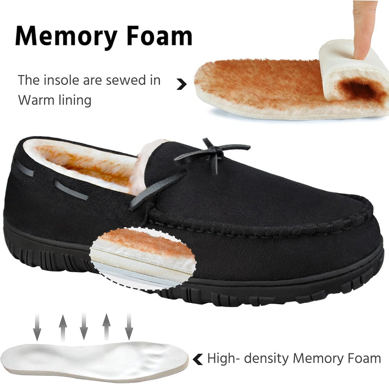Comfortable Men's Slippers - David-Black (Leather)-8.5-State of Style