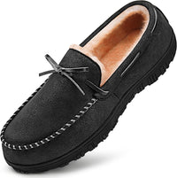 Comfortable Men's Slippers - David-Black (Leather)-8.5-State of Style