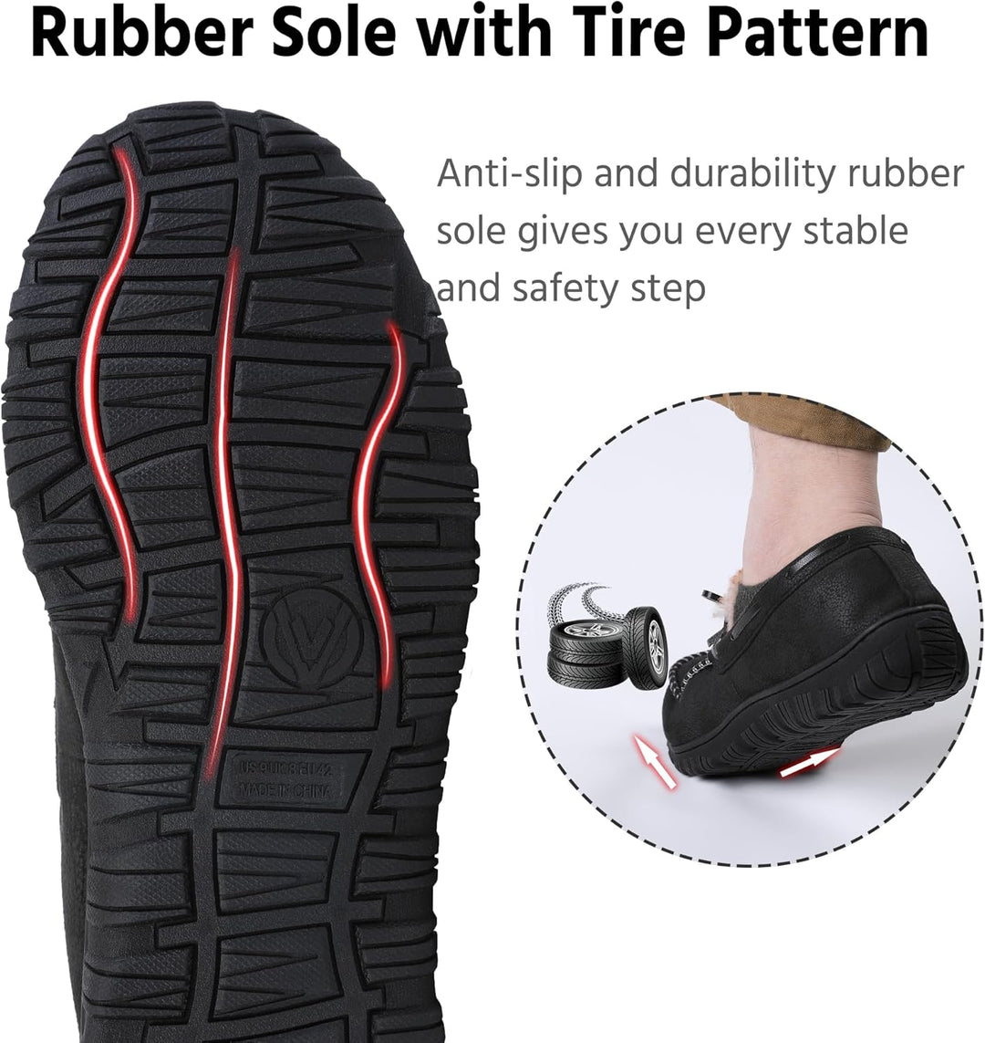 Comfortable Men's Slippers - David-Black (Leather)-8.5-State of Style