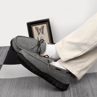 Comfortable Men's Slippers - David-Black (Leather)-8.5-State of Style