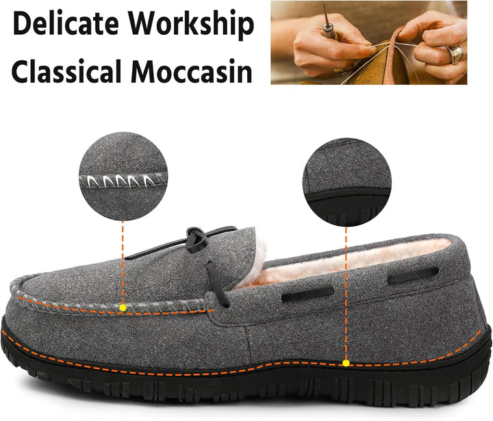 Comfortable Men's Slippers - David-Black (Leather)-8.5-State of Style