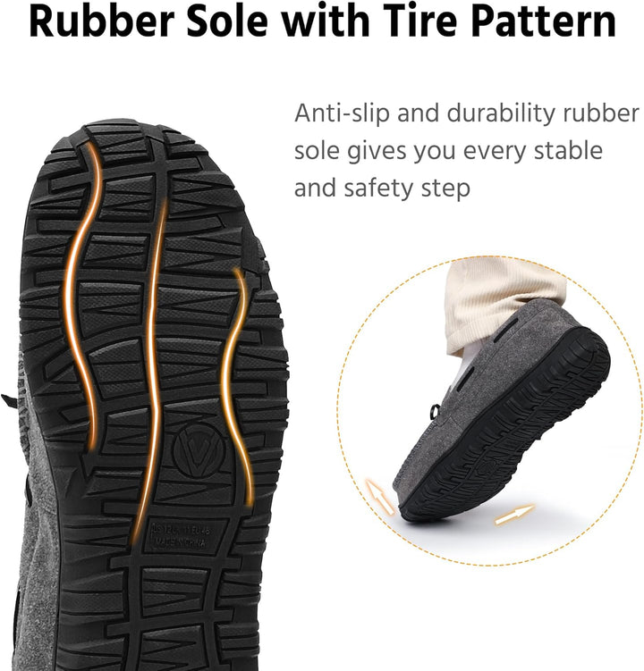 Comfortable Men's Slippers - David-Black (Leather)-8.5-State of Style