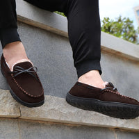 Comfortable Men's Slippers - David-Black (Leather)-8.5-State of Style