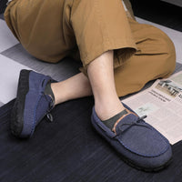 Comfortable Men's Slippers - David-Black (Leather)-8.5-State of Style
