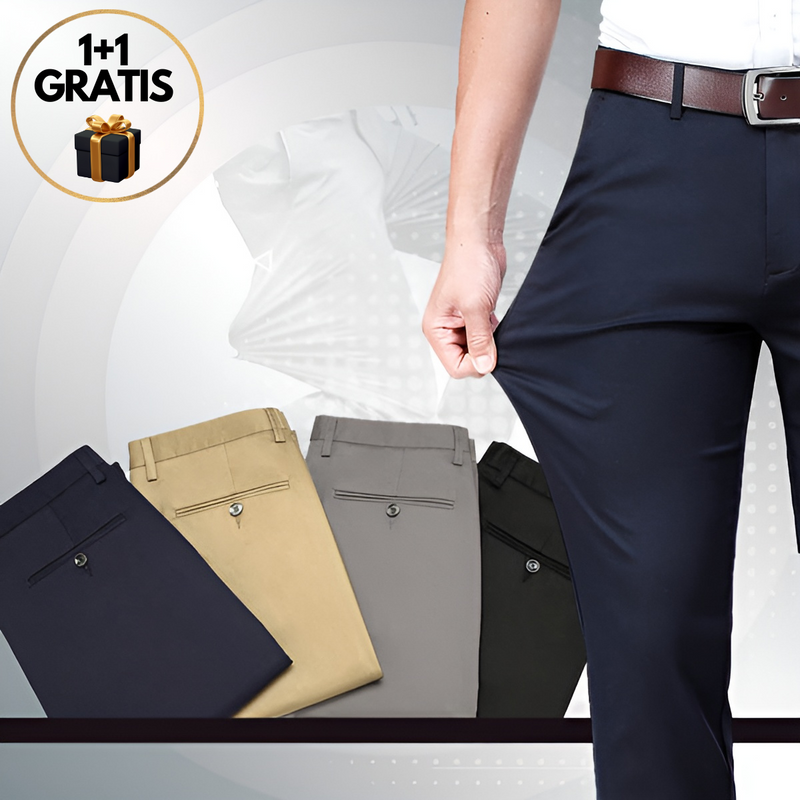 Comfortable Men's Stretch Trousers - Oliver-Blue-29-State of Style
