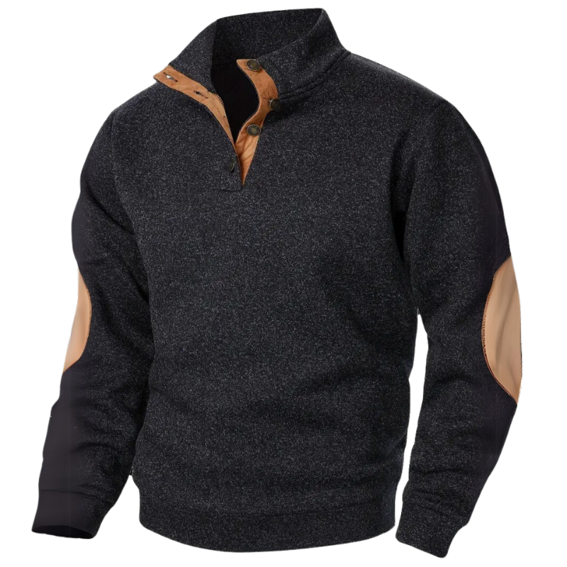 Comfortable Men's Sweater - Lars-Black-S-State of Style