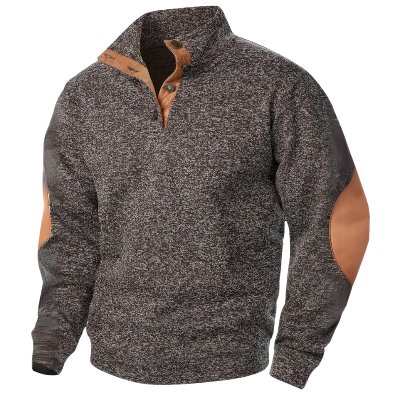 Comfortable Men's Sweater - Lars-Dark Brown-S-State of Style