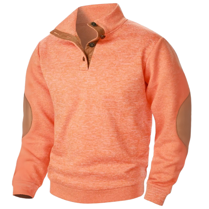 Comfortable Men's Sweater - Lars-Orange-S-State of Style