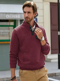 Comfortable Men's Sweater – Victor-Dark red-S-State of Style