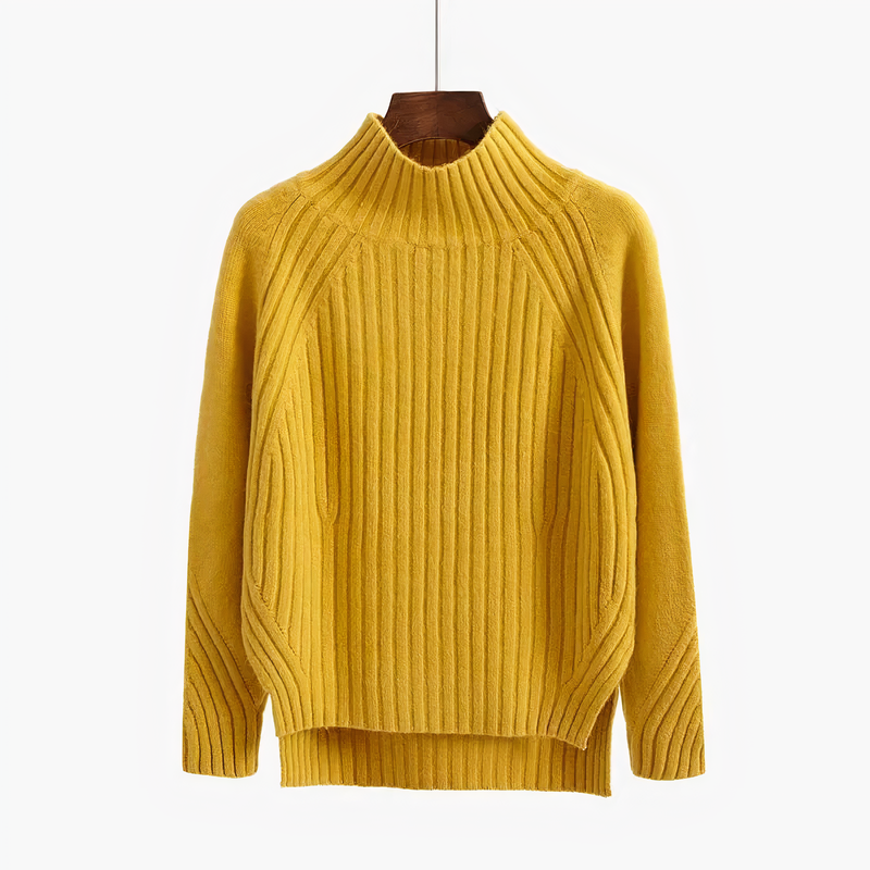Comfortable Men's Sweater with Round Neck - Ruben-Yellow-S-State of Style