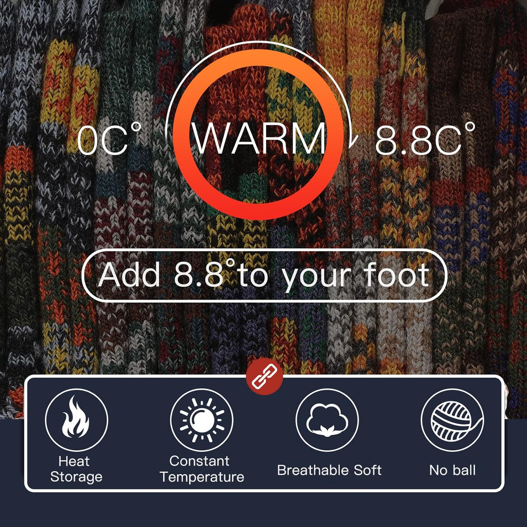 Comfortable Men’s Thermal Socks (5 Pairs) - Kevin-Multicoloured 1-State of Style