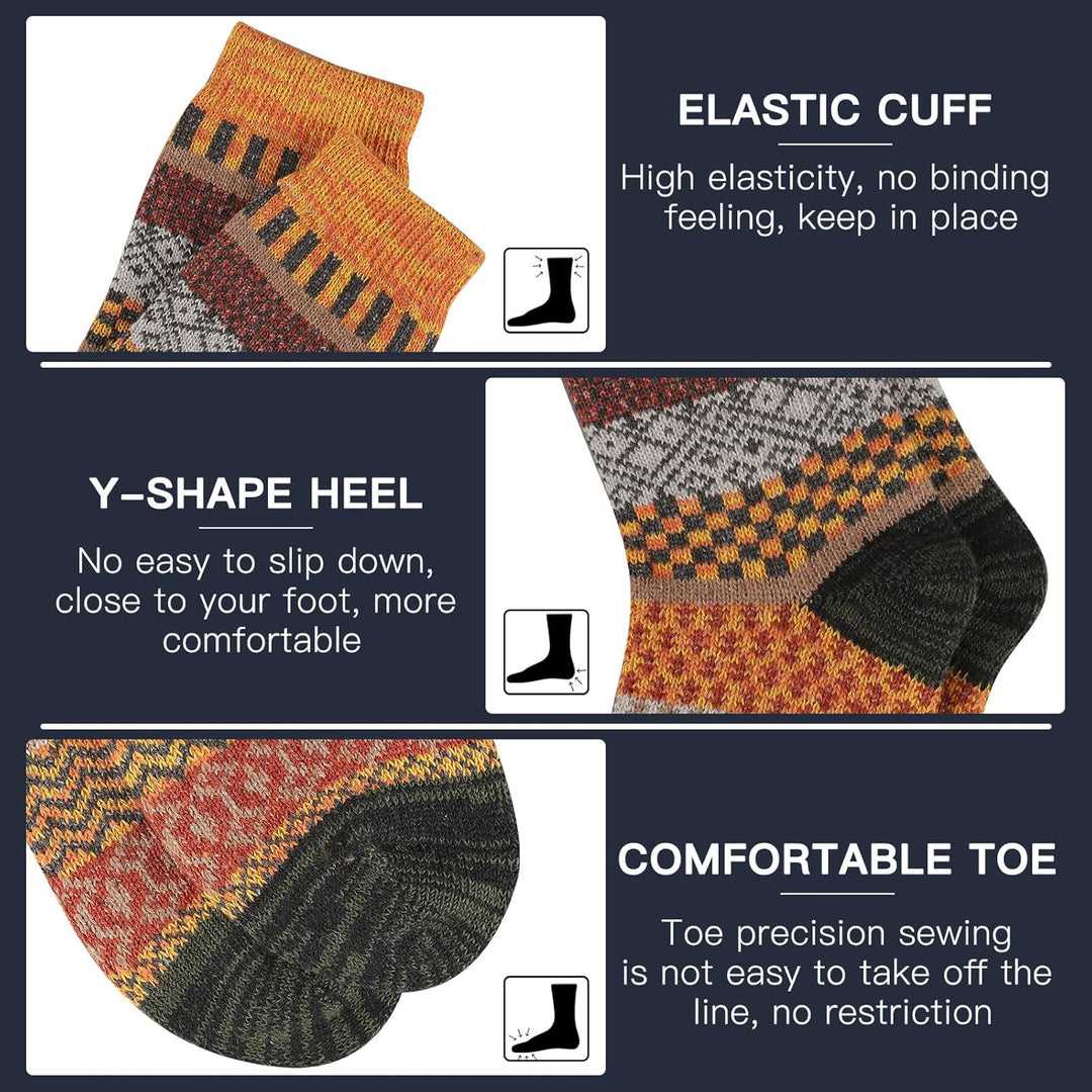 Comfortable Men’s Thermal Socks (5 Pairs) - Kevin-Multicoloured 1-State of Style