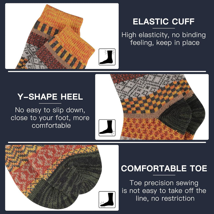 Comfortable Men’s Thermal Socks (5 Pairs) - Kevin-Multicoloured 1-State of Style