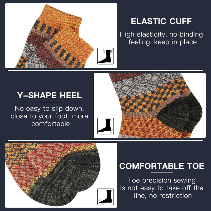 Comfortable Men’s Thermal Socks (5 Pairs) - Kevin-Multicoloured 1-State of Style