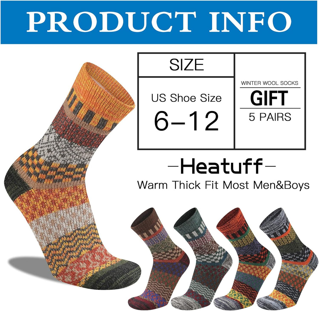 Comfortable Men’s Thermal Socks (5 Pairs) - Kevin-Multicoloured 1-State of Style