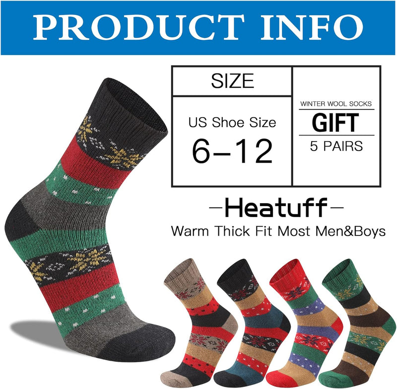 Comfortable Men’s Thermal Socks (5 Pairs) - Kevin-Multicoloured 1-State of Style