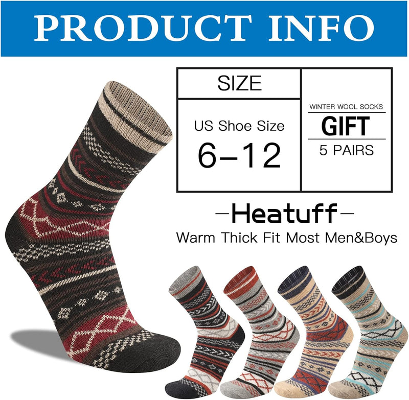 Comfortable Men’s Thermal Socks (5 Pairs) - Kevin-Multicoloured 1-State of Style