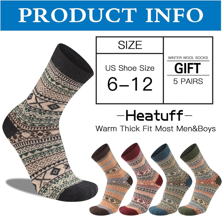 Comfortable Men’s Thermal Socks (5 Pairs) - Kevin-Multicoloured 1-State of Style