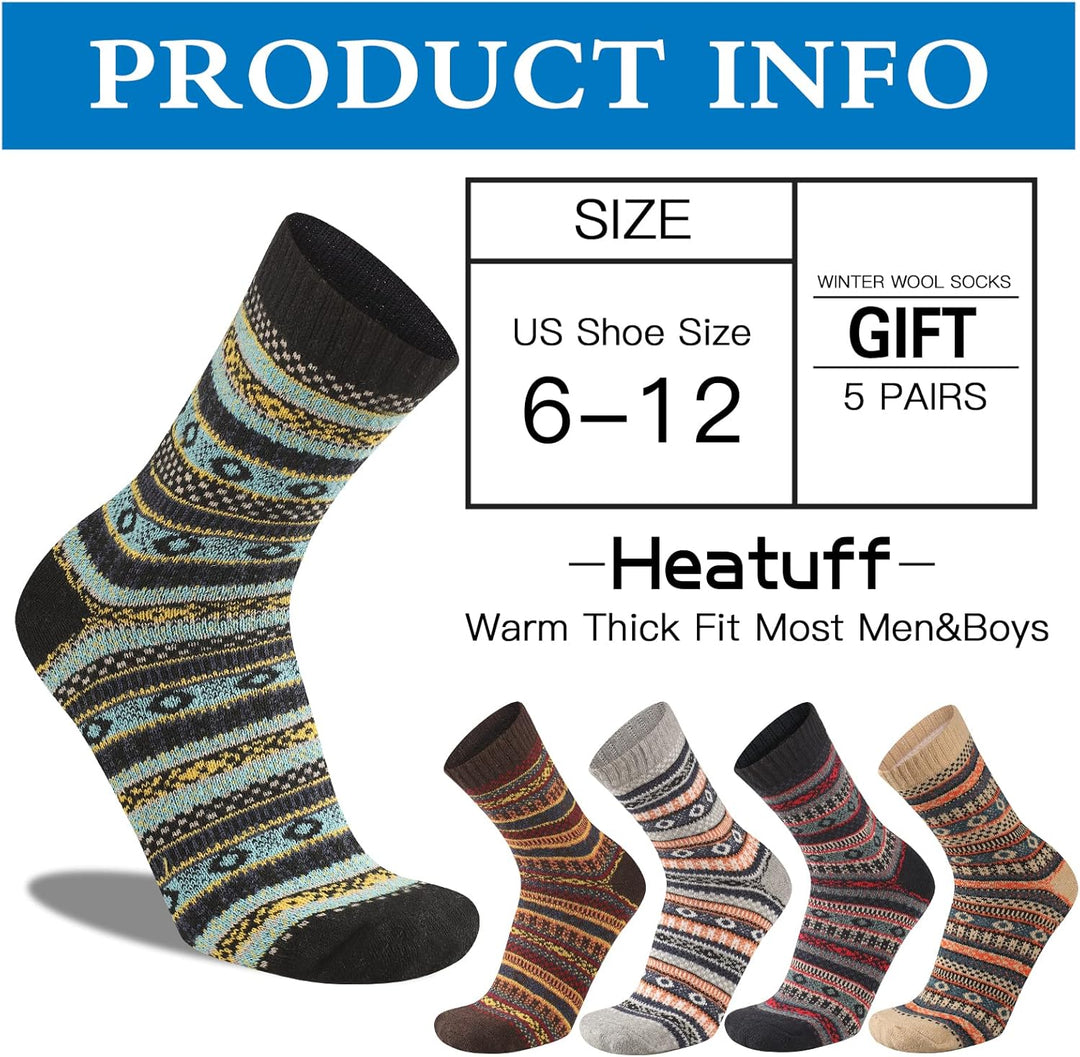 Comfortable Men’s Thermal Socks (5 Pairs) - Kevin-Multicoloured 1-State of Style