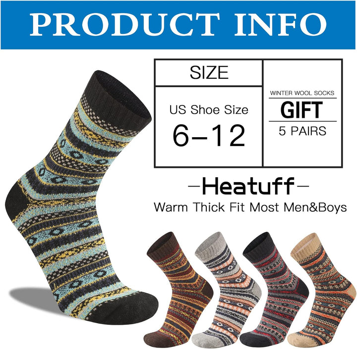 Comfortable Men’s Thermal Socks (5 Pairs) - Kevin-Multicoloured 1-State of Style