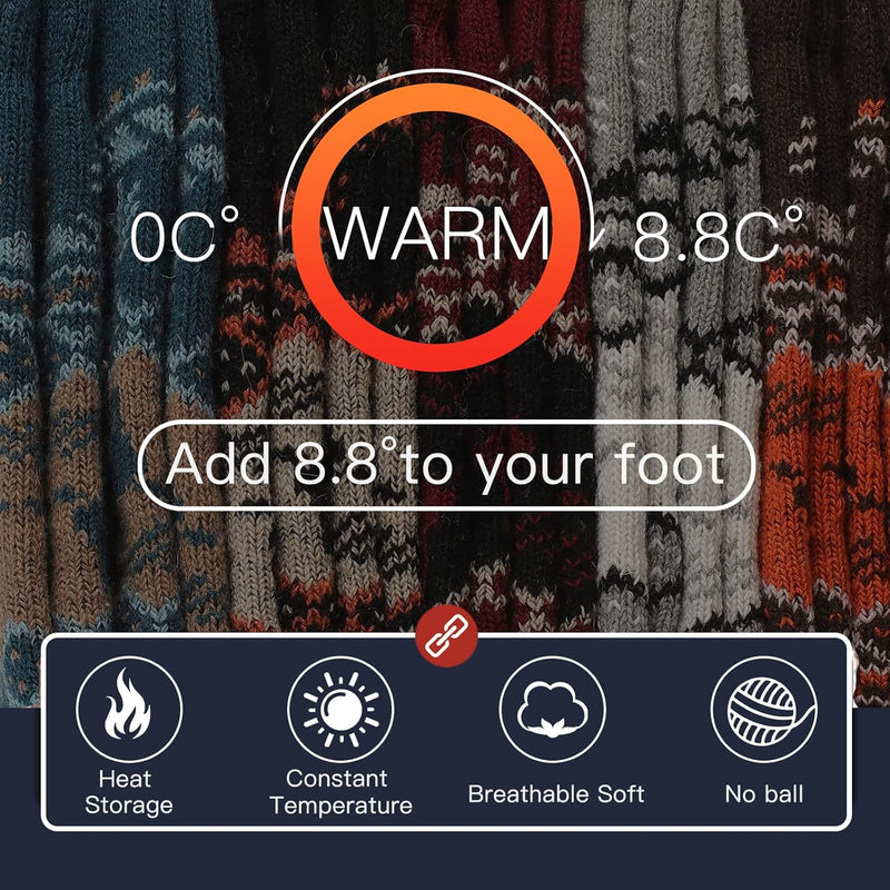 Comfortable Men’s Thermal Socks (5 Pairs) - Kevin-Multicoloured 1-State of Style
