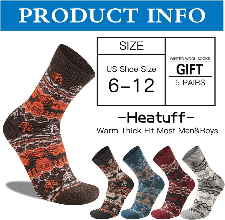 Comfortable Men’s Thermal Socks (5 Pairs) - Kevin-Multicoloured 1-State of Style