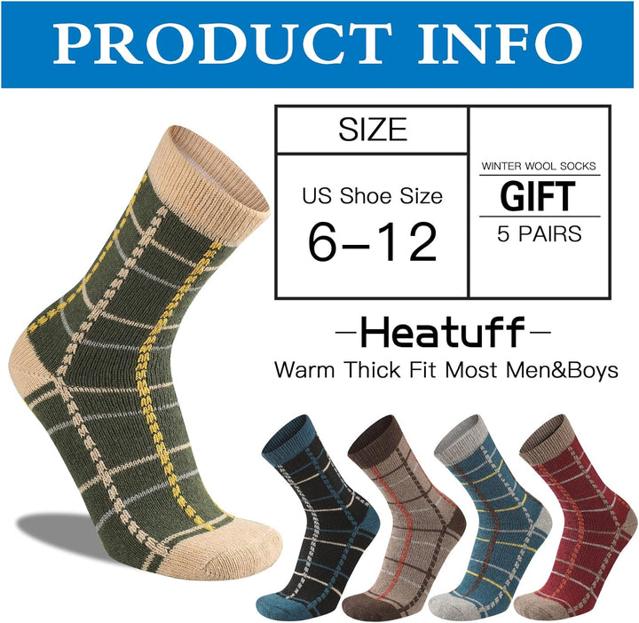 Comfortable Men’s Thermal Socks (5 Pairs) - Kevin-Multicoloured 1-State of Style